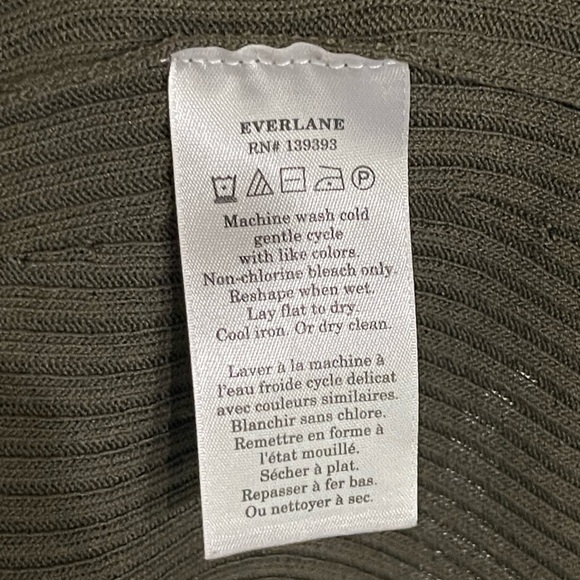 EVERLANE Olive Green Ribbed Knit Dress Aline Fit & Flare Collared - Picture 5 of 7